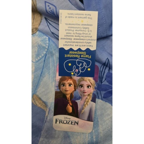 Disney Frozen Girls Long-Sleeve Flame-Resistant Shirt Featuring Elsa & Olaf - Picture 2 of 3